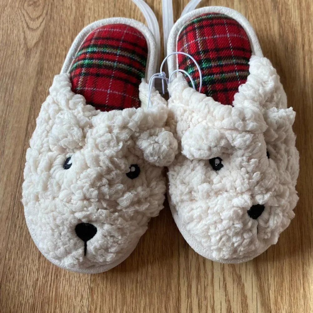Wondershop Kid's Bear Plaid Slippers
